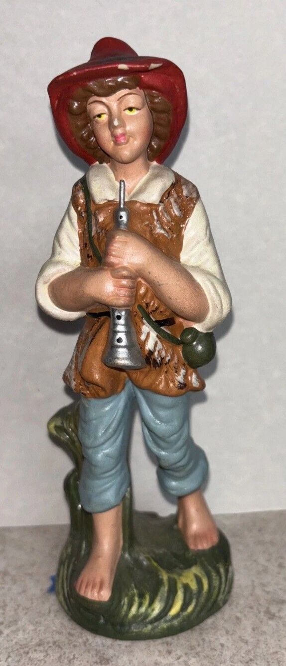 Shepherd Boy w/Flute Nativity Figure 6.5" Manger Christmas